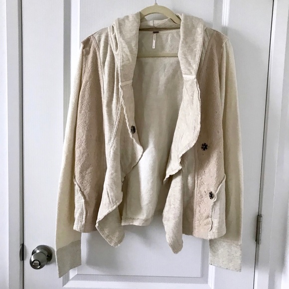 Free People Jackets & Blazers - Free People Jacket Sweater Hoodie Large